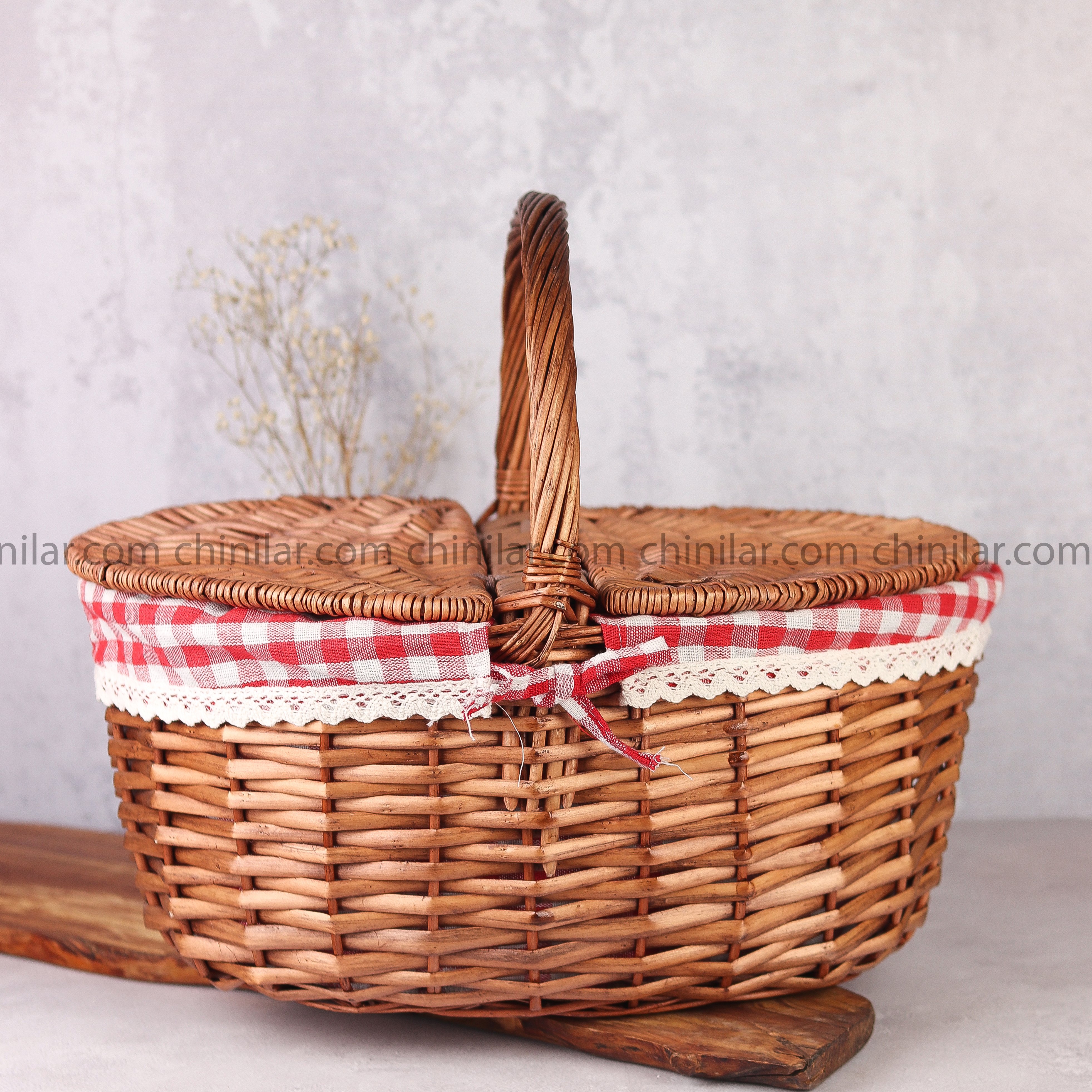 سبد پیک نیک حصیری بیضی وارداتی