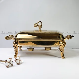 سوفله خوری نگار سایز کوچک تمام طلایی کد 820