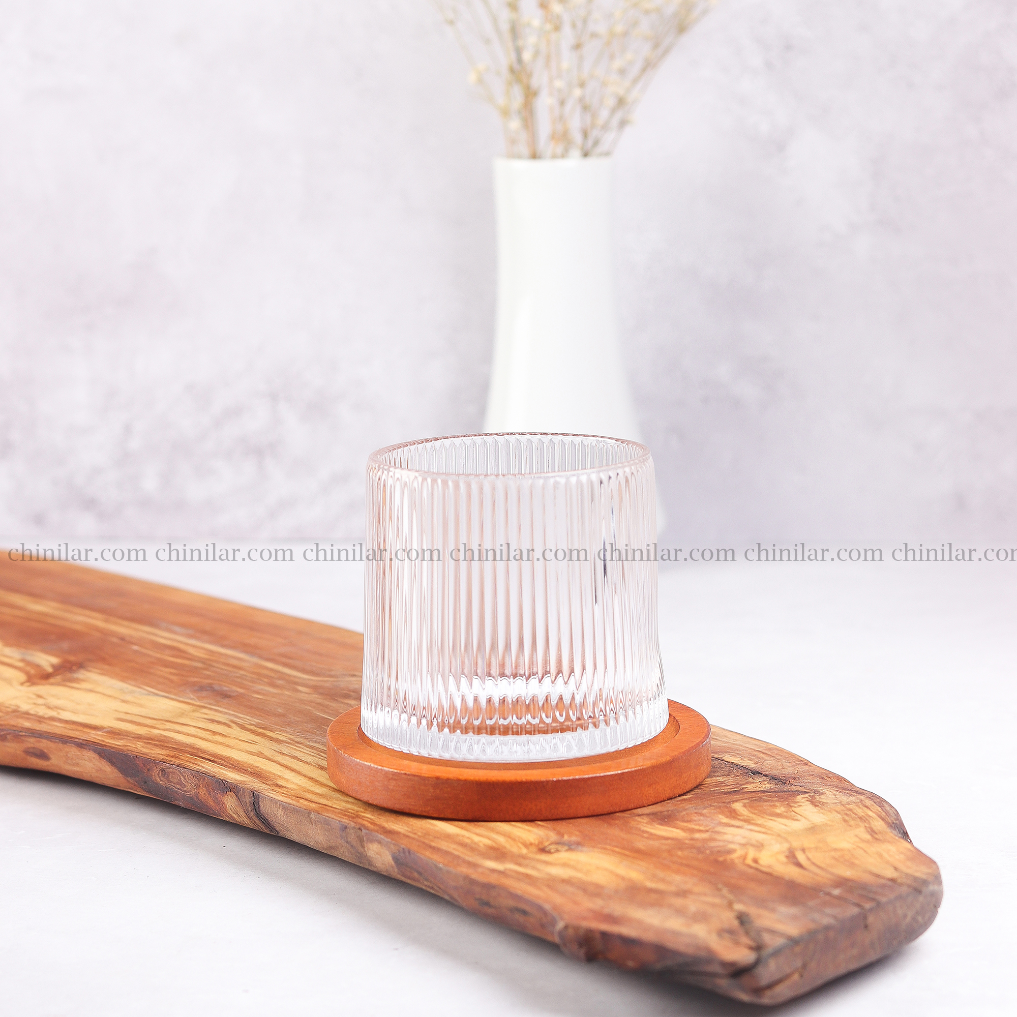 لیوان چرخان با زیره چوبی مدل نیزه تکی