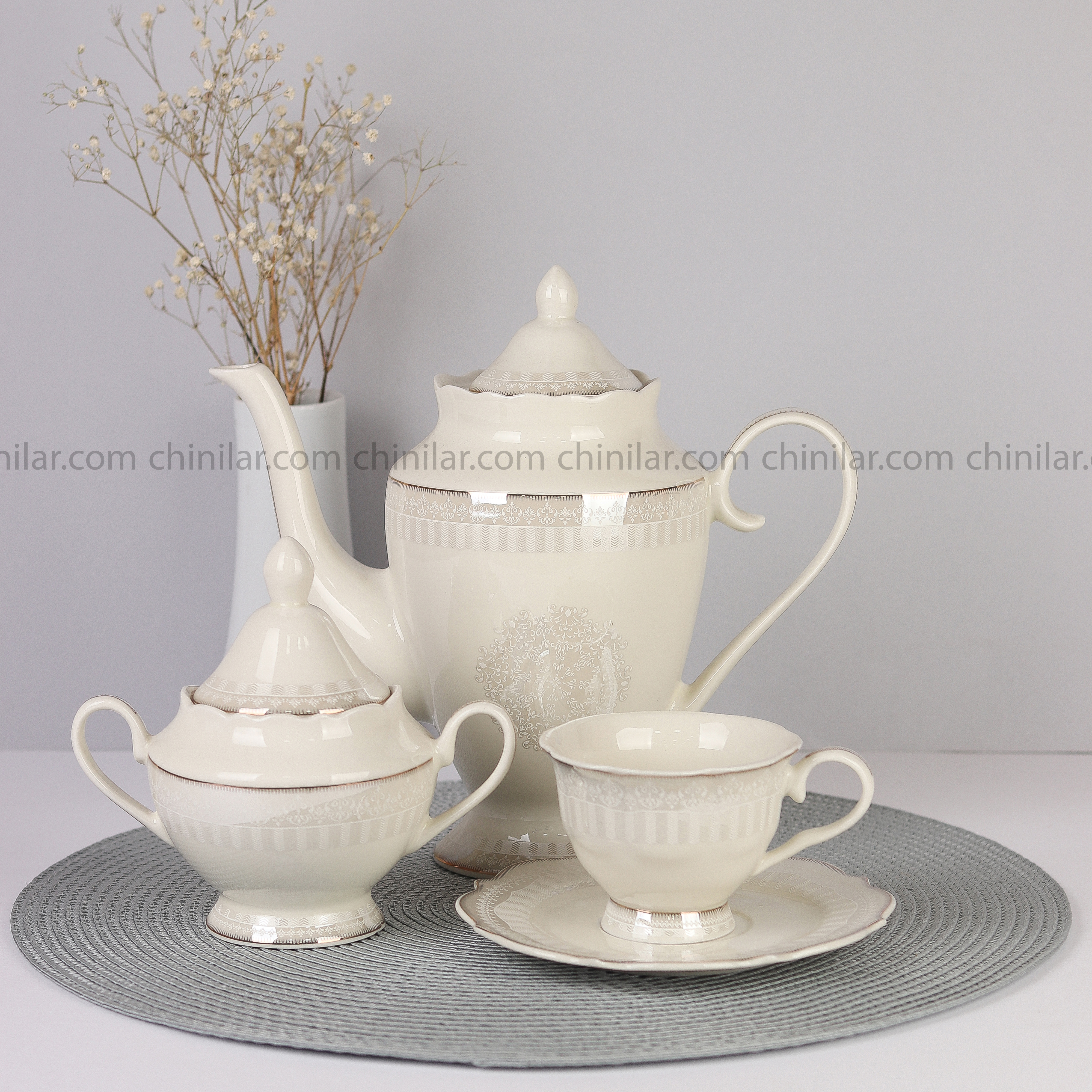 سرویس چای خوری 16 پارچه طرح 3014 چینی نیوبن دارسی