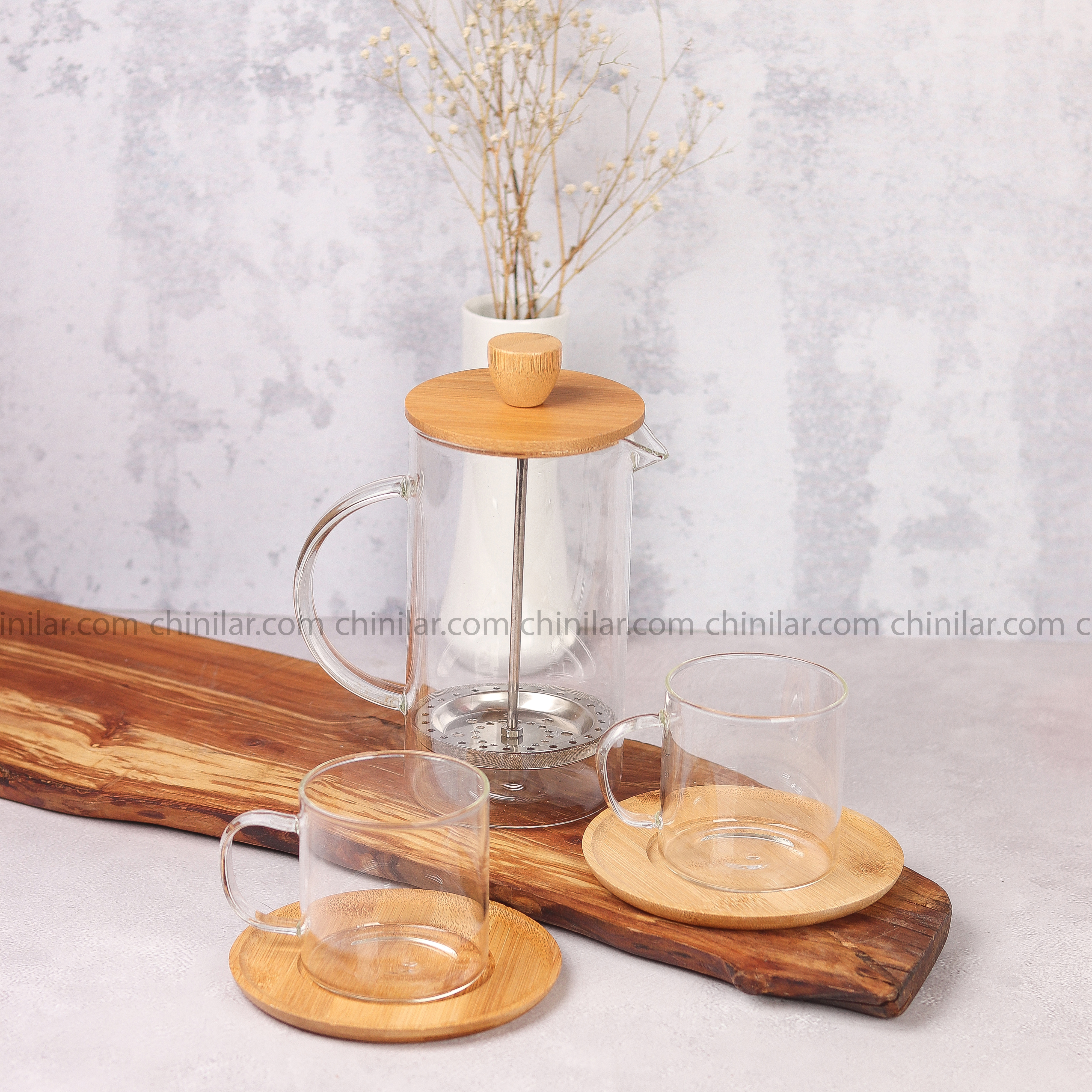 ست فرنچ پرس و لیوان پیرکس توهانا