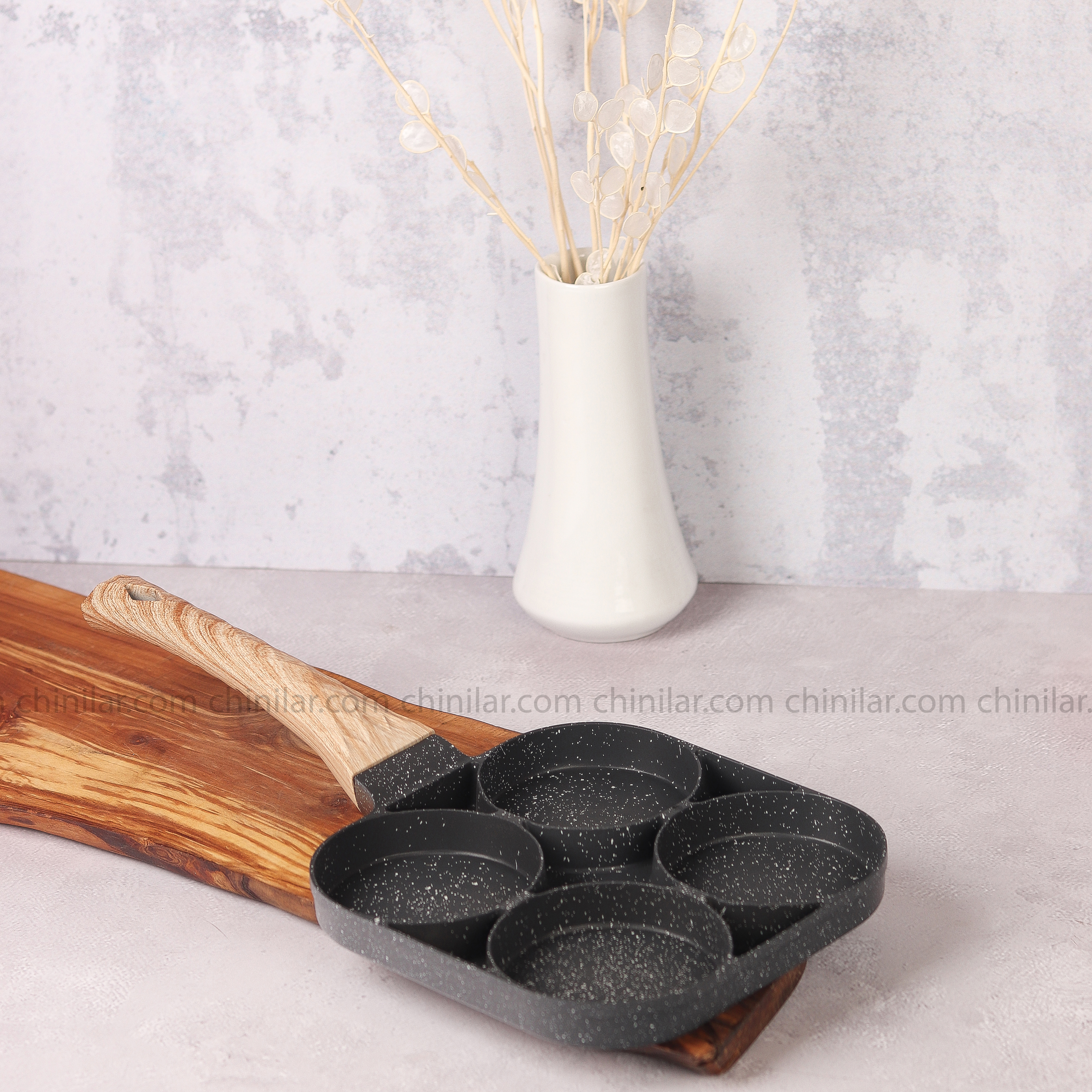 ماهیتابه پنکیک 4 خانه گرانیتی وارداتی