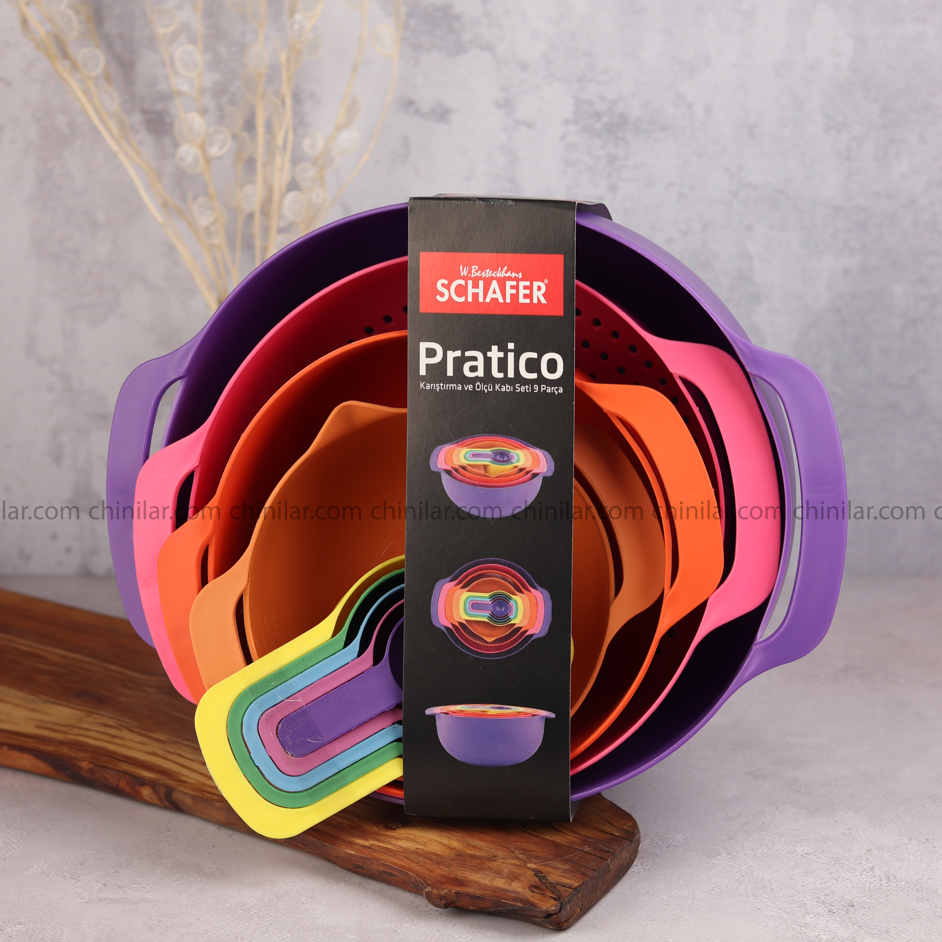 سرویس آبکش و لگن و پیمانه 9 پارچه شفر مدل پراتیکو ترکیه