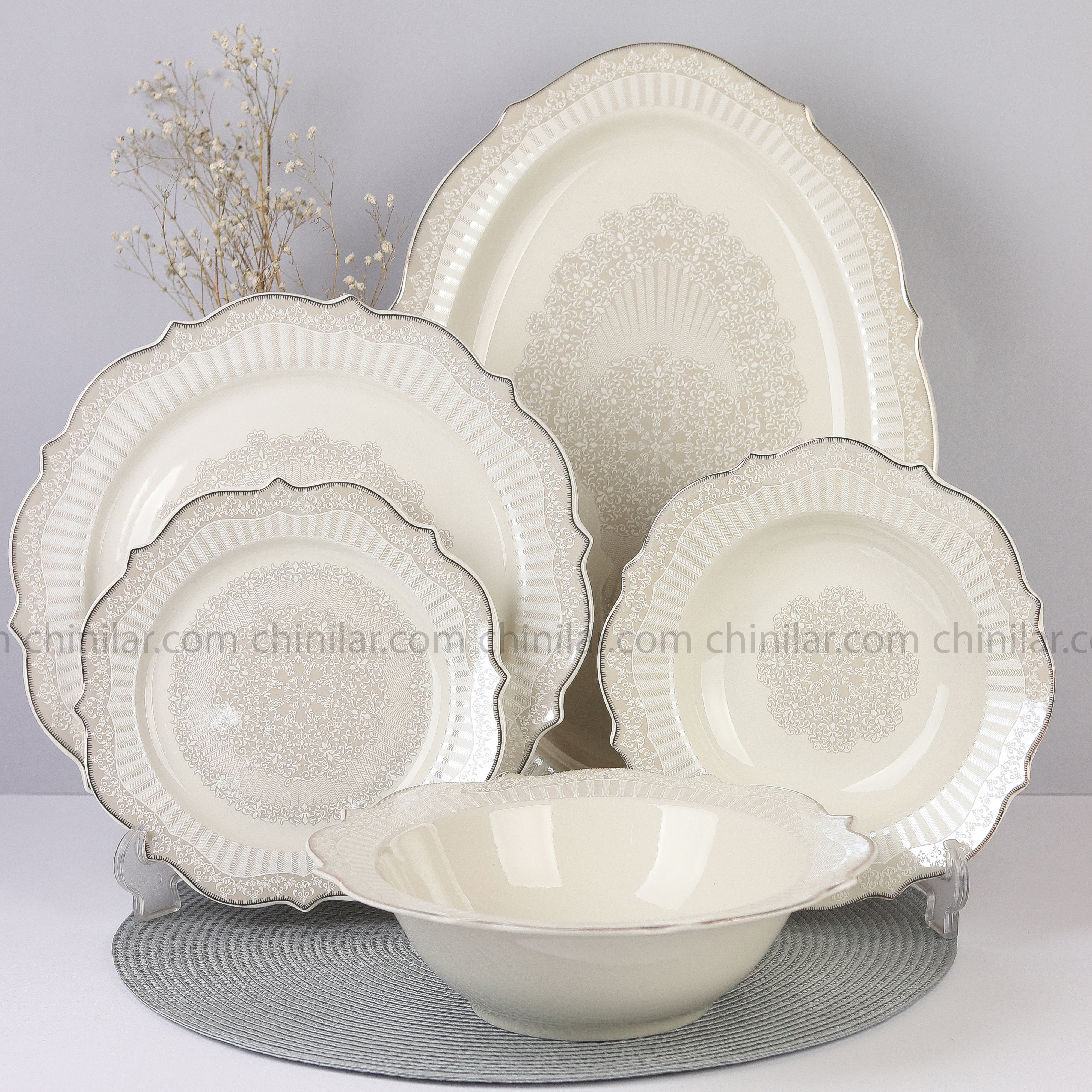 سرویس چینی 6 نفره 20 پارچه طرح درسا 3014 نیوبن دارسی