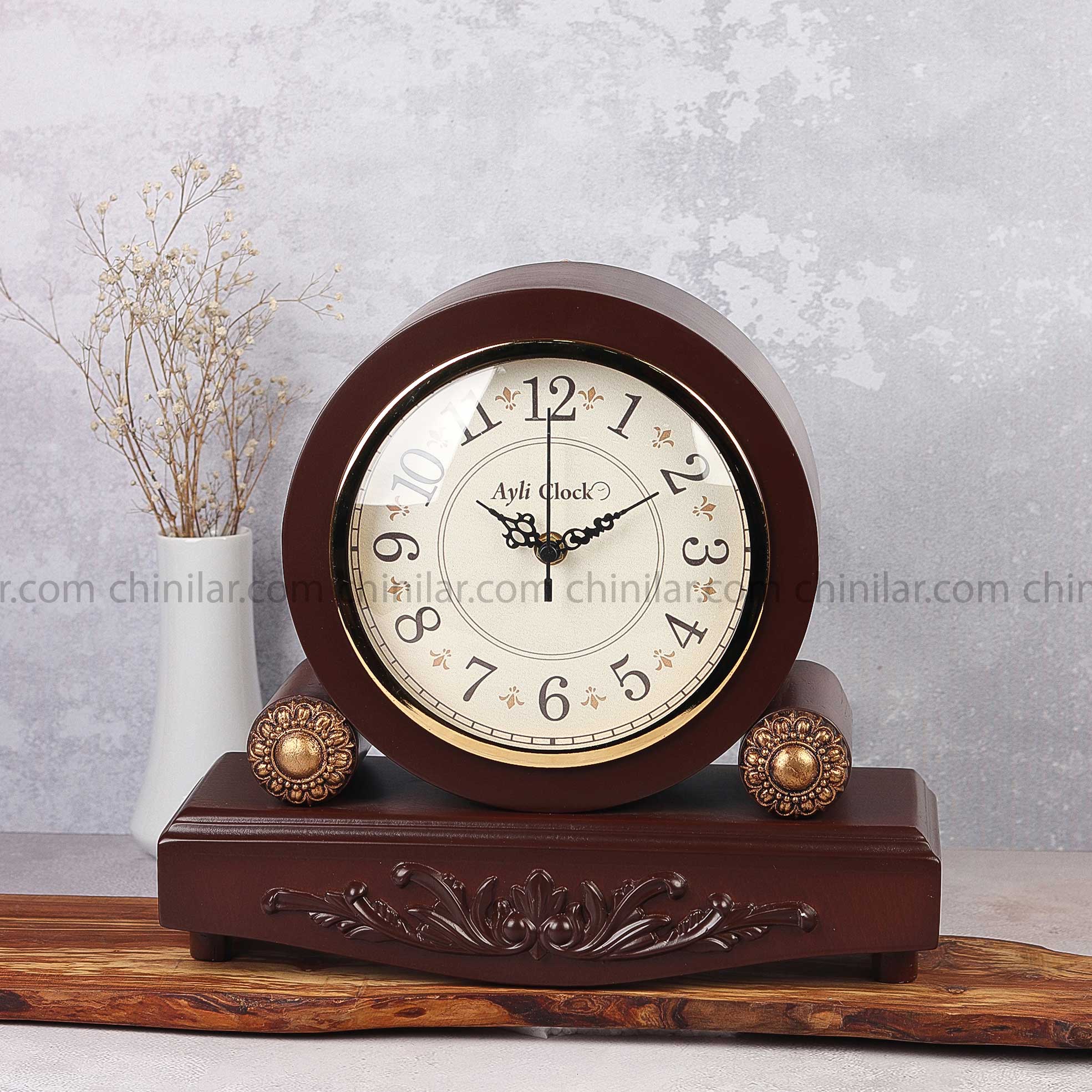 ساعت رومیزی چوبی ایلی کلاک کد 888